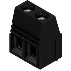PCB terminal, 2 pole, pitch 10.16 mm, AWG 22-8, 65 A, screw connection, black, 1934140000