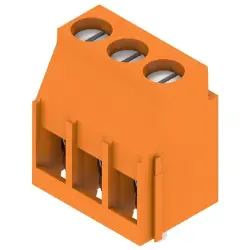 PCB terminal, 3 pole, pitch 5.08 mm, AWG 26-12, 20 A, screw connection, orange, 1934260000
