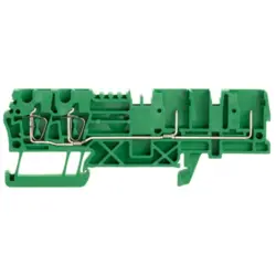 Through terminal block, spring balancer connection, 0.5-4.0 mm², 4 pole, 24 A, 8 kV, green, 1935450000