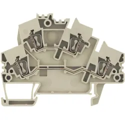 Multi level terminal block, spring balancer connection, 0.5-2.5 mm², 4 pole, 24 A, 8 kV, dark beige, 1938330000