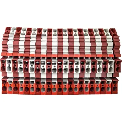 Multi level terminal block, spring balancer connection, 0.5-2.5 mm², 24 A, 8 kV, dark beige, 1938340000 - 1