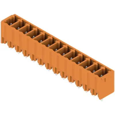 Pin header, 13 pole, pitch 3.81 mm, straight, orange, 1942950000 - 1