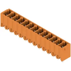 Pin header, 13 pole, pitch 3.81 mm, straight, orange, 1942950000