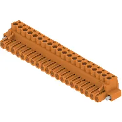 Pin header, 20 pole, pitch 5.08 mm, straight, orange, 1944270000