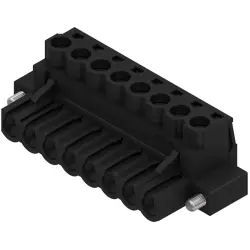 Pin header, 8 pole, pitch 5.08 mm, straight, black, 1944390000