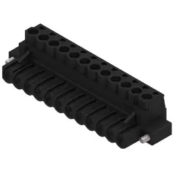 Pin header, 12 pole, pitch 5.08 mm, straight, black, 1944430000