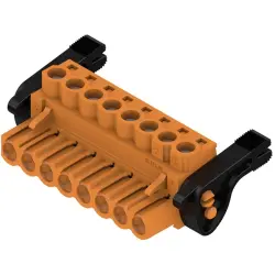 Pin header, 8 pole, pitch 5.08 mm, straight, orange, 1944890000