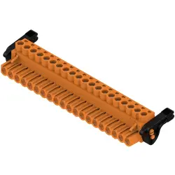 Pin header, 20 pole, pitch 5.08 mm, straight, orange, 1945010000
