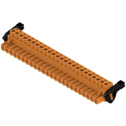 Pin header, 24 pole, pitch 5.08 mm, straight, orange, 1945050000