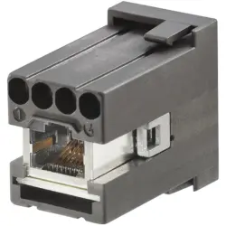 Socket contact insert, 8 pole, unequipped, crimp connection, 1950290000