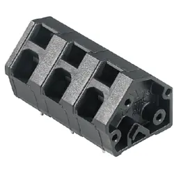 PCB terminal, 4 pole, pitch 7.5 mm, AWG 26-14, 15 A, spring-clamp connection, black, 1952260000