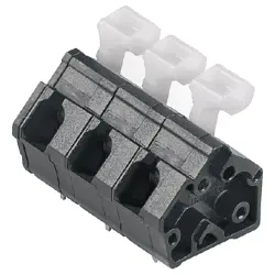 PCB terminal, 4 pole, pitch 7.5 mm, AWG 26-14, 15 A, spring-clamp connection, black, 1952700000