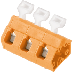 PCB terminal, 2 pole, pitch 7.5 mm, AWG 26-14, 15 A, spring-clamp connection, orange, 1953010000