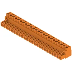 Socket header, 24 pole, pitch 5 mm, straight, orange, 1954260000