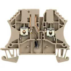 Disconnect/test-disconnect terminal block, screw connection, 0.5-4.0 mm², 1 A, 6 kV, dark beige, 1961750000