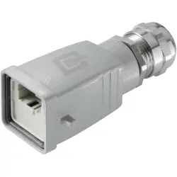 Plug housing, silver, for RJ45 connector, 1962540000