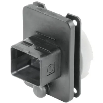 Plug housing, black, screw mounting, 1963520000 - 1
