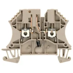 Disconnect/test-disconnect terminal block, screw connection, 0.5-4.0 mm², 1 A, 6 kV, dark beige, 1964810000