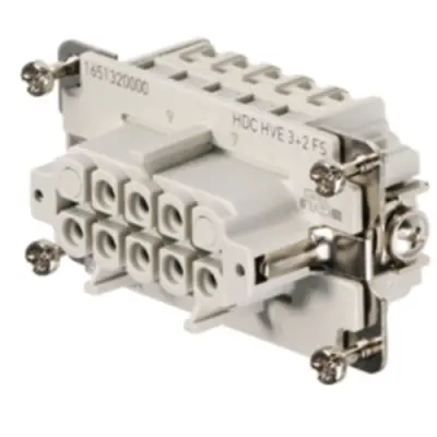 Socket contact insert, 4, 5 pole, equipped, tension clamp connection, with PE contact, 1967220000 - 1