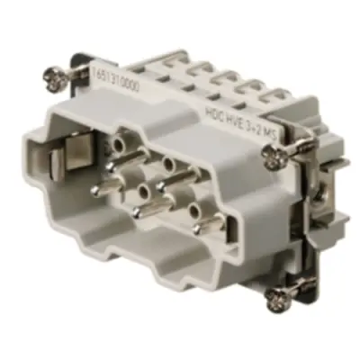Pin contact insert, 4, 5 pole, equipped, tension clamp connection, with PE contact, 1967230000 - 1