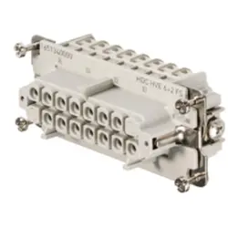 Socket contact insert, 6, 8 pole, equipped, tension clamp connection, with PE contact, 1967240000
