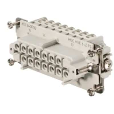 Socket contact insert, 6, 8 pole, equipped, tension clamp connection, with PE contact, 1967240000 - 1