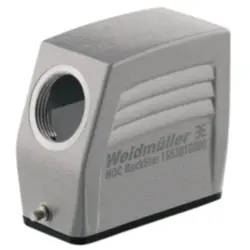 Grommet housing, size A10, die-cast aluminum, M20, angled, longitudinal bow locking, IP65, 1967660000