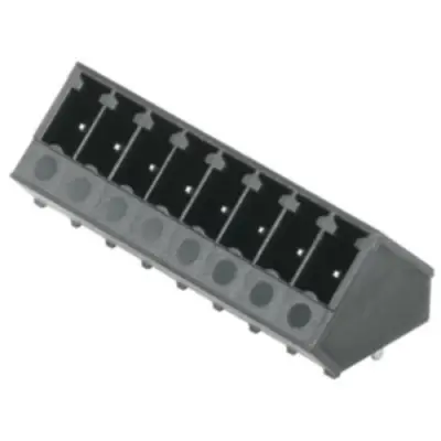 Pin header, 3 pole, pitch 3.81 mm, angled, black, 1977210000 - 1