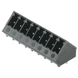 Pin header, 3 pole, pitch 3.81 mm, angled, black, 1977210000