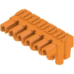 Socket header, 6 pole, pitch 7.62 mm, straight, orange, 1980520000
