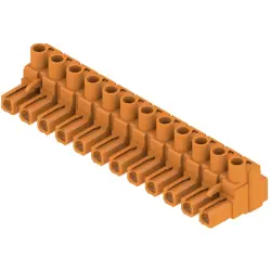 Socket header, 12 pole, pitch 7.62 mm, straight, orange, 1980580000
