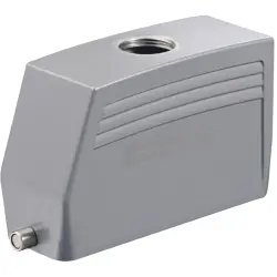 Grommet housing, size D64, die-cast aluminum, M40, straight, longitudinal bow locking, IP65, 1983470000