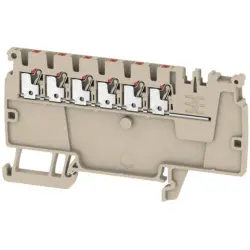 Potential distribution terminal, push-in connection, 0.5-1.5 mm², 17.5 A, 6 kV, dark beige, 1988160000