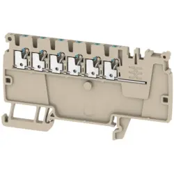Potential distribution terminal, push-in connection, 0.5-1.5 mm², 17.5 A, 6 kV, dark beige, 1988170000