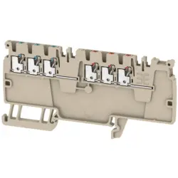 Potential distribution terminal, push-in connection, 0.5-1.5 mm², 16 A, 4 kV, dark beige, 1988280000