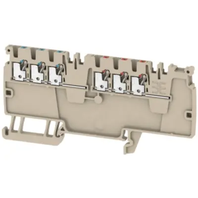 Potential distribution terminal, push-in connection, 0.5-1.5 mm², 16 A, 4 kV, dark beige, 1988280000 - 1