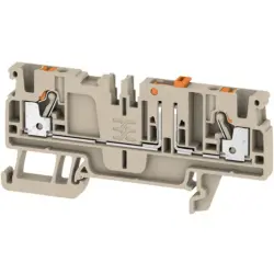 Disconnect/test-disconnect terminal block, push-in connection, 0.5-2.5 mm², 20 A, 6 kV, dark beige, 1989800000