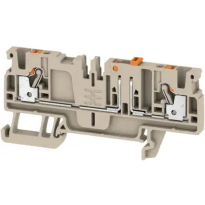 Disconnect/test-disconnect terminal block, push-in connection, 0.5-2.5 mm², 20 A, 6 kV, dark beige, 1989800000 - 1