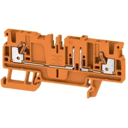 Disconnect/test-disconnect terminal block, push-in connection, 0.5-2.5 mm², 20 A, 6 kV, orange, 1989820000