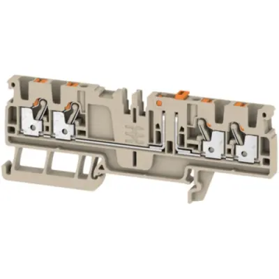 Disconnect/test-disconnect terminal block, push-in connection, 0.5-2.5 mm², 20 A, 6 kV, dark beige, 1989860000 - 1