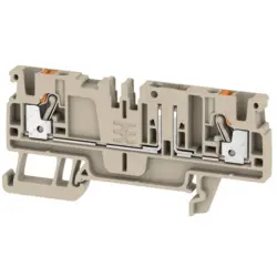 Disconnect/test-disconnect terminal block, push-in connection, 0.5-2.5 mm², 20 A, 6 kV, dark beige, 1989930000