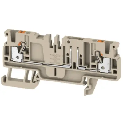 Disconnect/test-disconnect terminal block, push-in connection, 0.5-2.5 mm², 20 A, 6 kV, dark beige, 1989930000 - 1