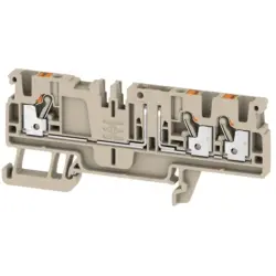 Disconnect/test-disconnect terminal block, push-in connection, 0.5-2.5 mm², 20 A, 6 kV, dark beige, 1989940000