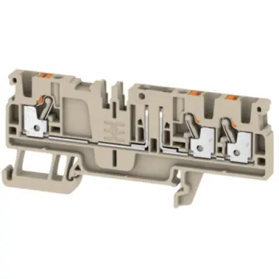 Disconnect/test-disconnect terminal block, push-in connection, 0.5-2.5 mm², 20 A, 6 kV, dark beige, 1989940000 - 1