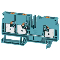Through terminal block, push-in connection, 0.5-6.0 mm², 3 pole, 41 A, 8 kV, blue, 1991830000