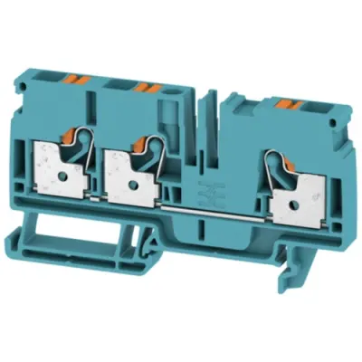 Through terminal block, push-in connection, 0.5-6.0 mm², 3 pole, 41 A, 8 kV, blue, 1991830000 - 1