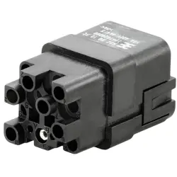 Socket contact insert, 1, 12 pole, unequipped, crimp connection, with PE contact, 1993820000