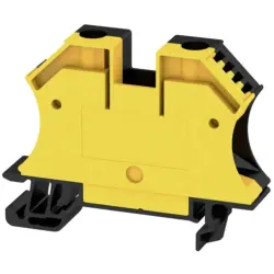 Through terminal block, screw connection, 1.5-25 mm², 2 pole, 76 A, 8 kV, yellow/black, 2000050000
