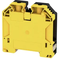 Through terminal block, screw connection, 10-50 mm², 2 pole, 150 A, 8 kV, yellow/black, 2000080000