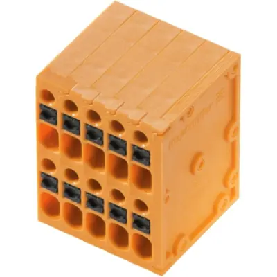 PCB terminal, 6 pole, pitch 3.5 mm, AWG 26-16, 12.5 A, spring-clamp connection, orange, 2000950000 - 1